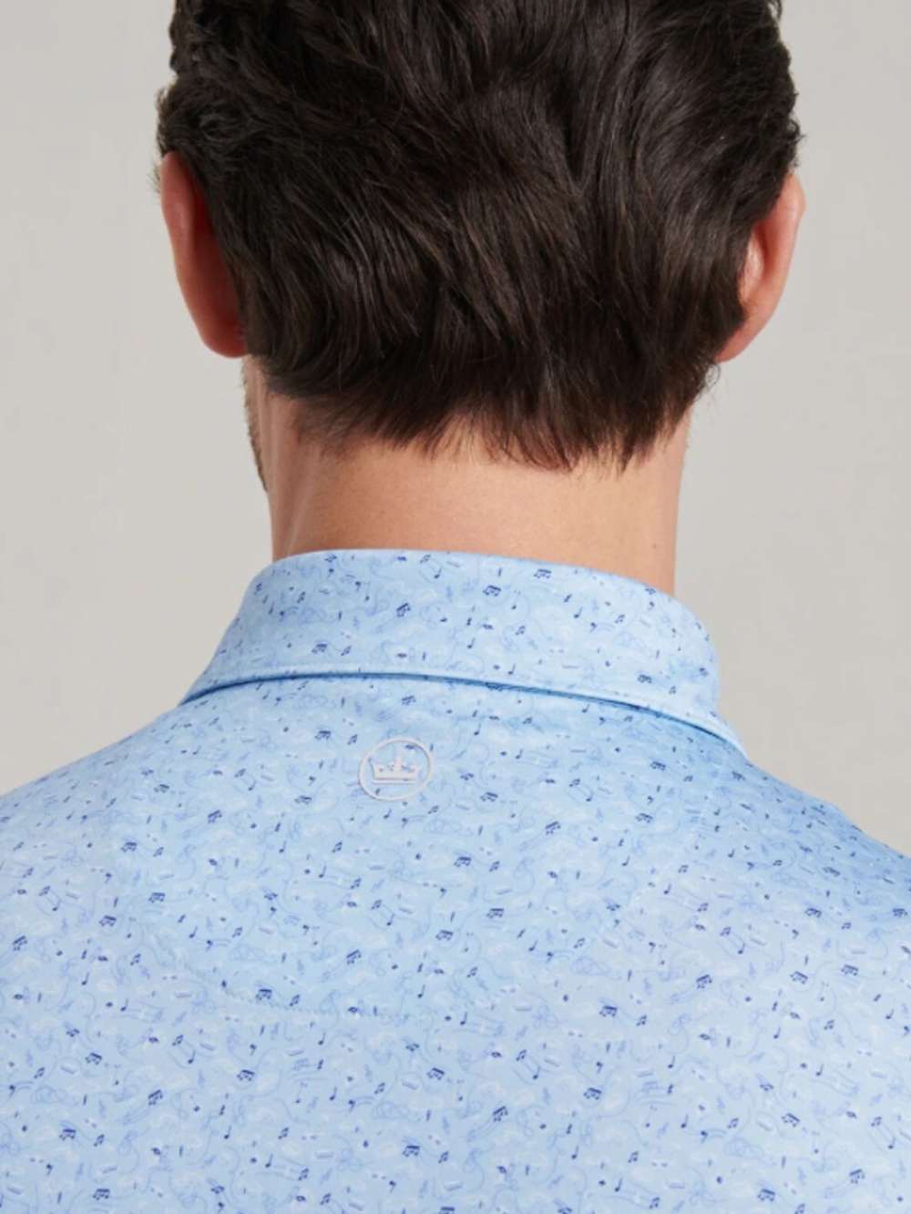 Peter Millar Men's Medium Sky Melody Performance Jersey Polo MSRP $118